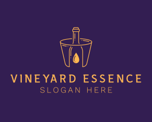 Wine Glass Droplet logo design