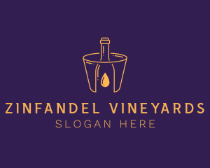 Wine Glass Droplet logo design