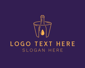 Tavern - Wine Glass Droplet logo design