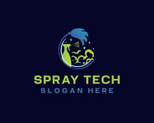 Mop Spray Cleaning logo design