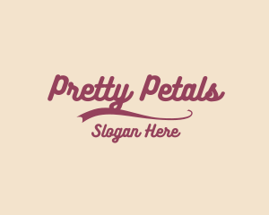 Pretty Calligraphy Banner logo design