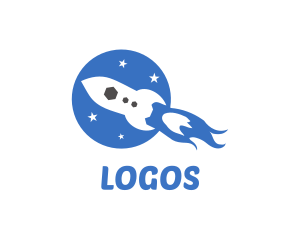 Space Rocket Launch Logo