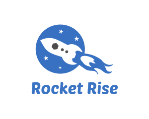 Space Rocket Launch logo design