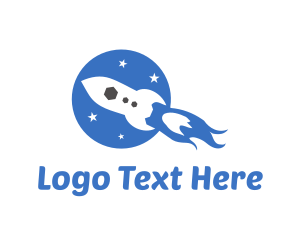 Outer Space - Space Rocket Launch logo design