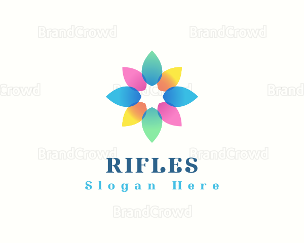 Elegant Flower Petals Logo
