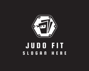 Judo - Ninja Box Badge logo design