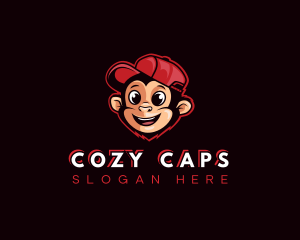 Monkey Cap Mascot logo design