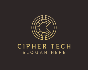 Cryptography - Tech Cryptocurrency Letter C logo design