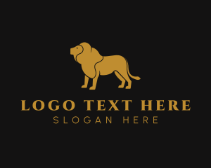 Deluxe - Golden Deluxe Lion logo design