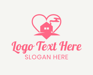 Home Service - Heart Cozy Home logo design