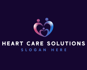 Family Love Heart  logo design