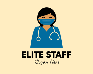 Staff - Doctor Nurse Face Mask logo design