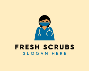 Scrubs - Doctor Nurse Face Mask logo design