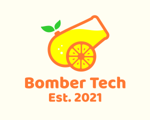 Bomber - Lemon Juice Cannon logo design