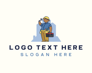 Construction Worker Handyman logo design