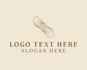 Luxurious - Fashion Crystal Hand logo design