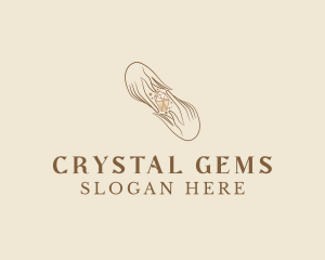 Fashion Crystal Hand logo design