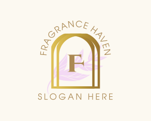 Golden Frame Leaves logo design