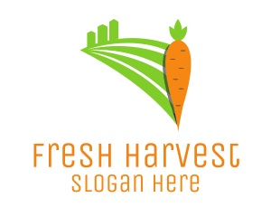 Veggie - City Farm Carrot logo design