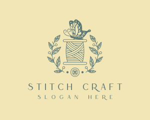 Sewing - Butterfly Sewing Thread logo design