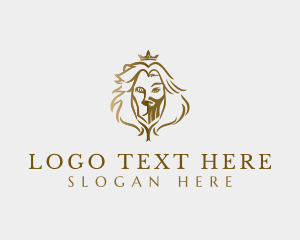 Kingdom - Royal Lion King logo design