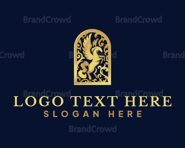 Luxury Pegasus Arch Logo