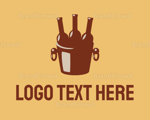 Brown Beer Bucket Logo
