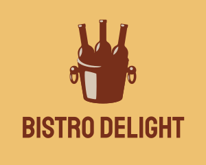 Brown Beer Bucket logo design