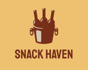 Brown Beer Bucket logo design