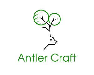 Antlers - Deer Antlers Tree logo design