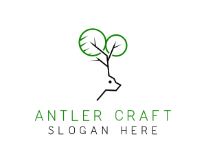 Deer Antlers Wildlife logo design