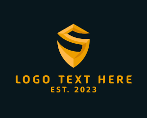 Yellow - Startup Shield Business Letter S logo design