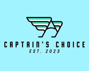 Captain - Letter A Mountain Wing logo design