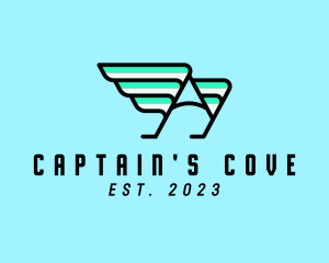 Captain - Letter A Mountain Wing logo design