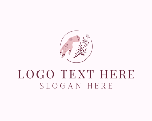 Boutique - Floral Nail Art logo design