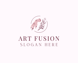 Floral Nail Art logo design