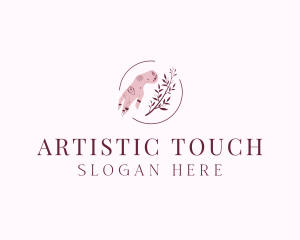 Floral Nail Art logo design