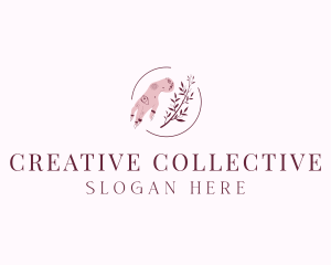 Floral Nail Art logo design