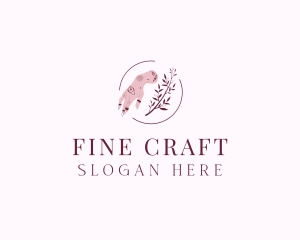 Floral Nail Art logo design