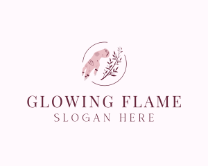 Floral Nail Art logo design