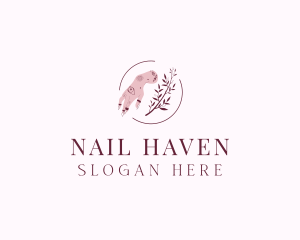 Manicure - Floral Nail Art logo design