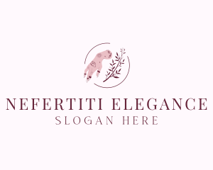 Floral Nail Art logo design