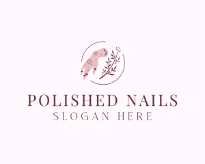 Floral Nail Art logo design