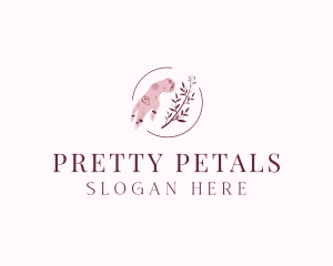 Floral Nail Art logo design