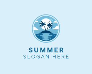 Beach Island Vacation logo design