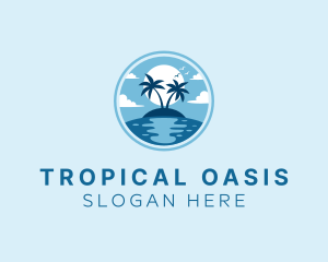 Island - Beach Island Vacation logo design