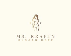 Erotic - Elegant Woman Sexy Body logo design