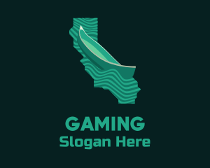 California Map Boat Logo