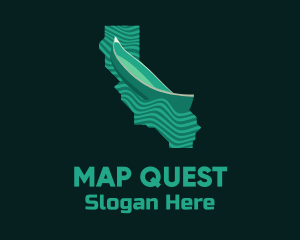 California Map Boat logo design