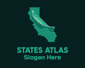 California Map Boat logo design